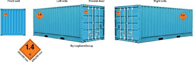 adr und imo gefahrgutetiketten container