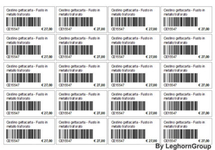 etiketten mit barcode