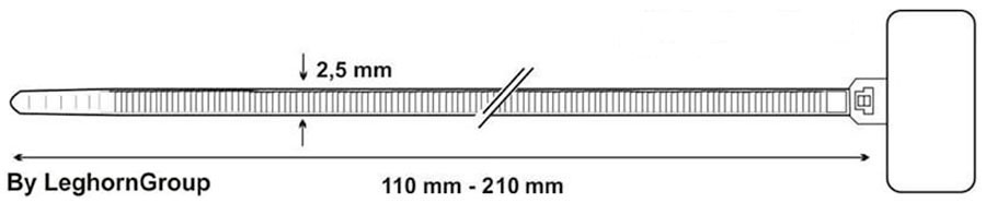 kabelbinder mit identifikationsschildern technische zeichnung