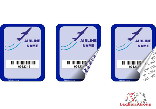 Antimanipulations Etiketten für Fluglinien und Flughäfen
