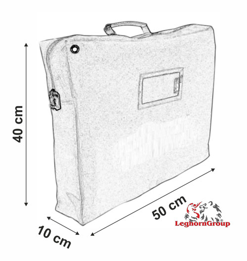 Pisa RFID Taschen für Geld oder Dokumente - technische Zeichnung