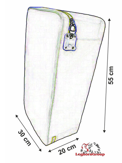 Gepolsterte Daytona Taschen für Geld oder Dokumente - technische Zeichnung