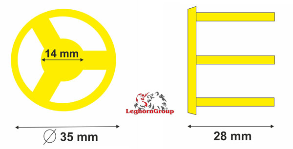 Abstandhalter für Pizza